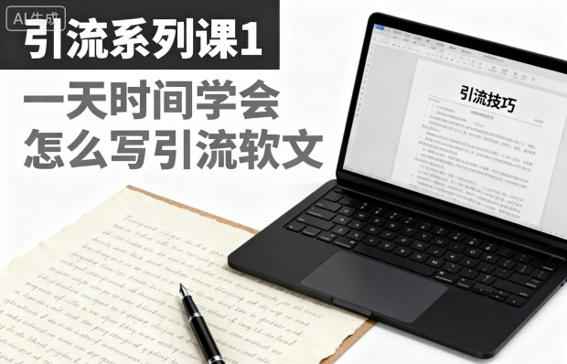 引流系列课1,一天时间学会怎么写引流软文-资源站