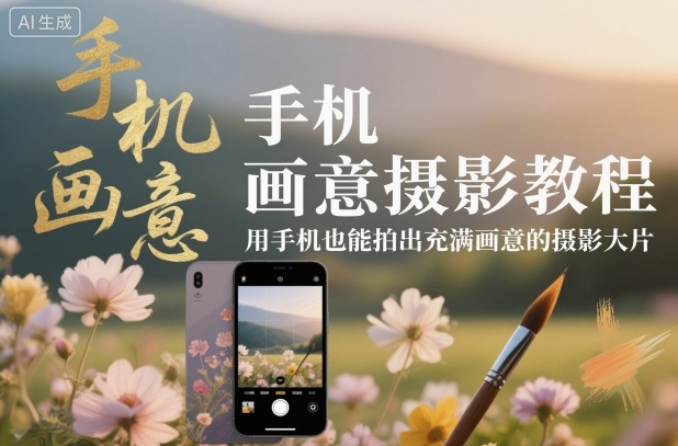手机画意摄影教程，用手机也能拍出充满画意的摄影大片-资源站