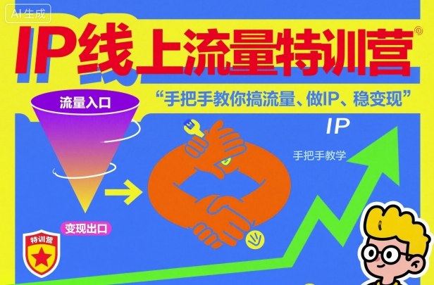 IP线上流量特训营,手把手教你搞流量、做IP、稳变现-资源站