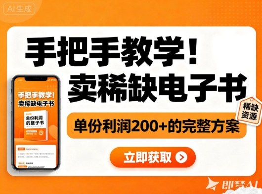 手把手教学！在小红书卖稀缺电子书，单份利润2张+的完整方案-资源站