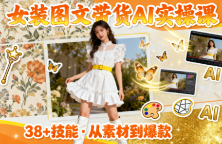 女装图文带货的AI实操课-资源站