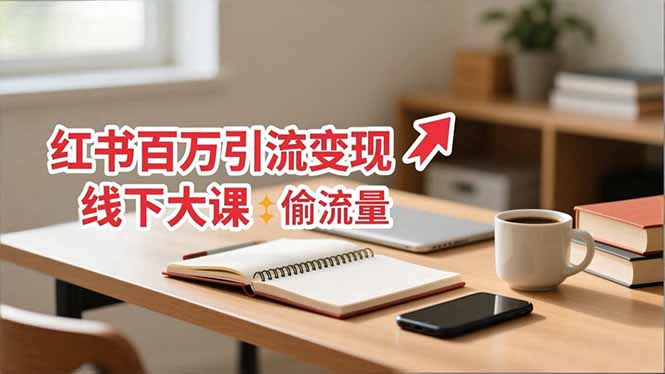 小红书百万引流变现-11月线下大课：分享从0到百万引流路径，手把手教偷流量、拿结果-资源站