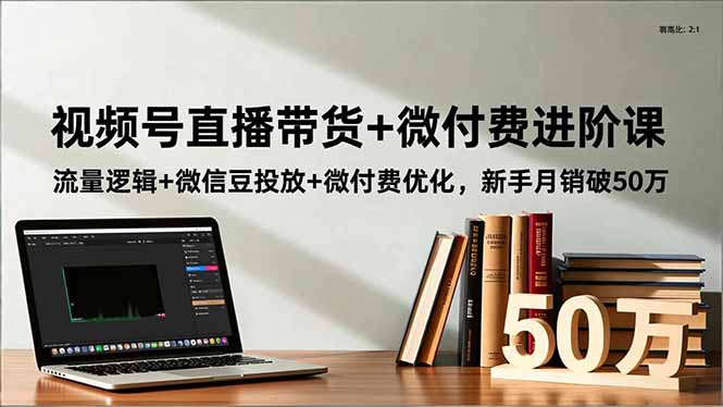 视频号直播带货+微付费进阶课:流量逻辑+微信豆投放+微付费优化,新手月销破50万-资源站