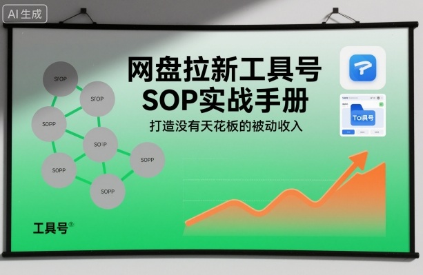 网盘拉新工具号SOP实战手册,打造没有天花板的被动收入-资源站