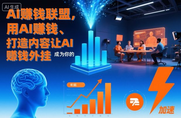 AI賺钱联盟，用AI賺钱、打造内容让AI成为你的賺钱外挂-资源站