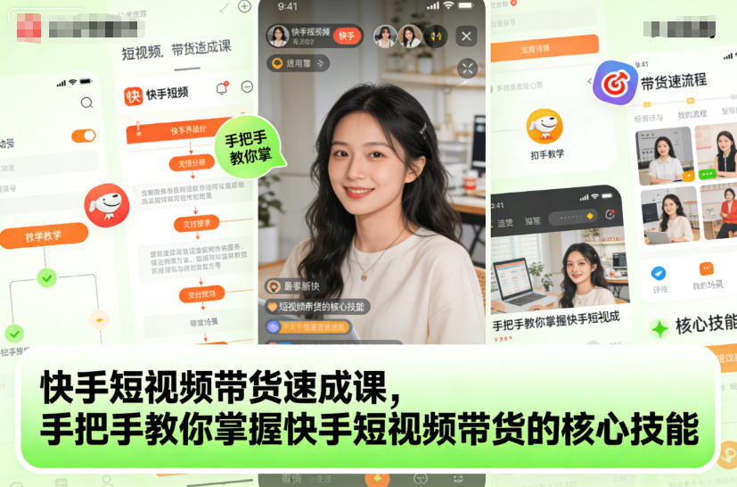 快手短视频带货速成课,手把手教你掌握快手短视频带货的核心技能-资源站