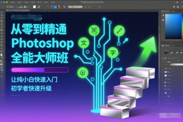 从零到精通Photoshop全能大师班,让纯小白快速入门,初学者快速升级-资源站