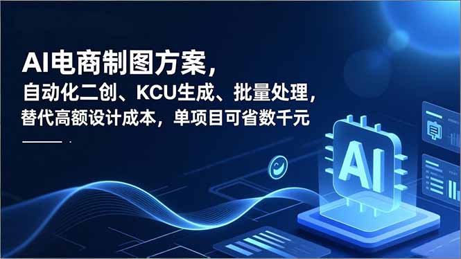 AI电商制图方案,自动化二创、SKU生成、批量处理,替代高额设计成本,单项目可省数千元-资源站