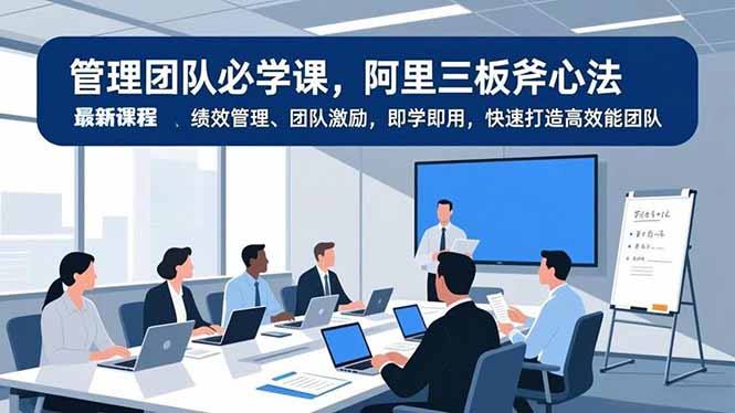 管理团队必学课，阿里三板斧心法、绩效管理、团队激励，即学即用，快速打造高效能团队-资源站