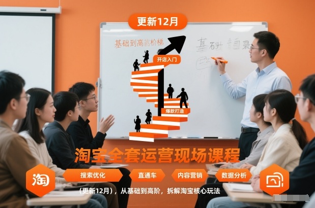 淘宝全套运营现场课程(更新12月)，从基础到高阶，拆解淘宝核心玩法-资源站