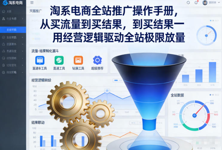 淘系电商全站推广操作手册，从买流量到买结果一用经营逻辑驱动全站极限放量-资源站