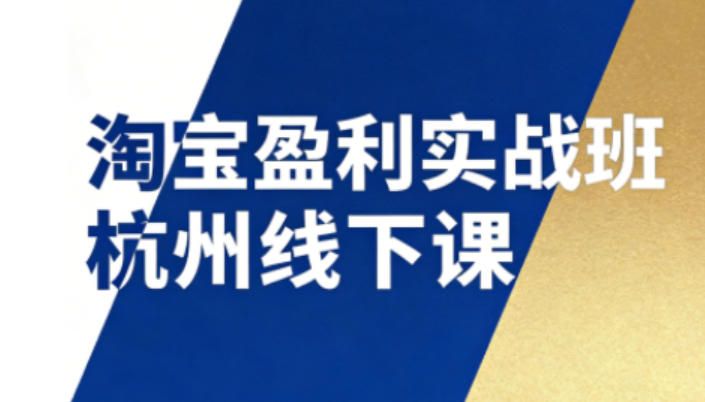 淘宝盈利实战班杭州线下课12月26-28日(音频+字幕)，帮你掌握SOP流程+12门核心技术-资源站