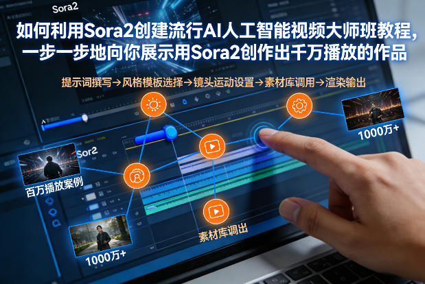 如何利用Sora2创建流行AI人工智能视频大师班，一步一步地向你展示用Sora2创作出千万播放的作品-资源站