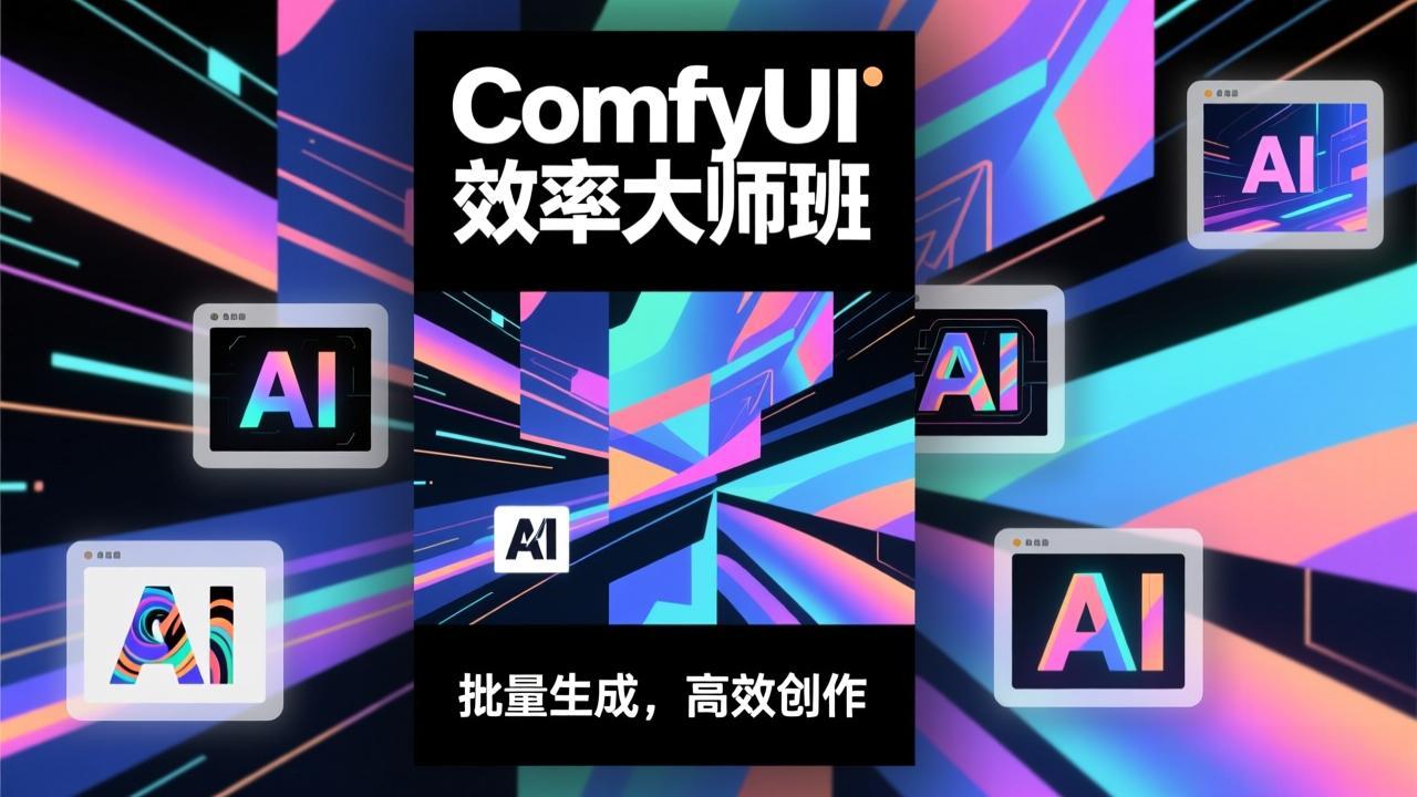 ComfyUI效率大师班：工作流搭建，批量生成，将个人AI出图效率提升5-10倍，月接单收入1-3万-资源站