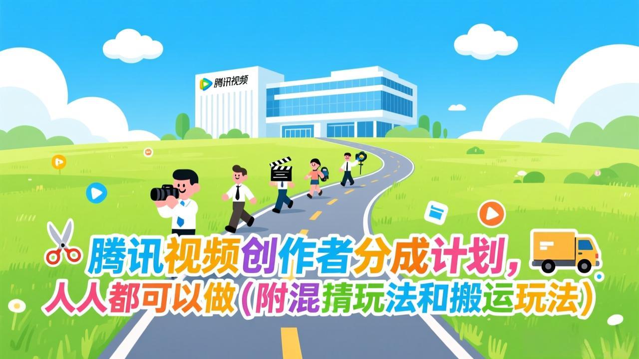 腾讯视频创作者分成计划，人人都可以做(附混剪玩法和搬运玩法-资源站