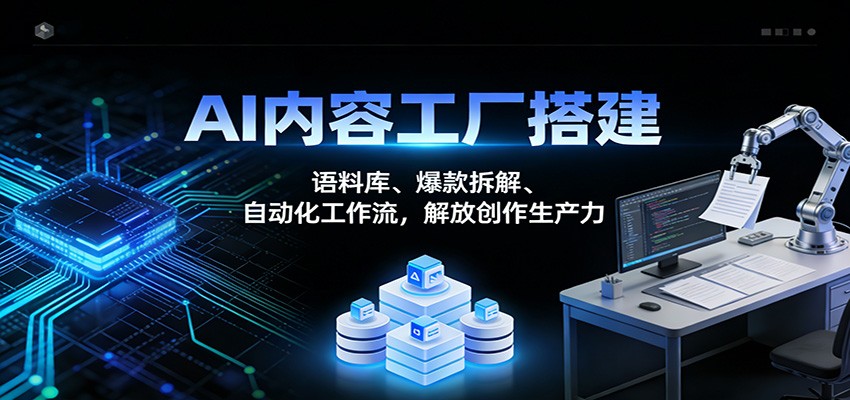 AI内容工厂搭建：语料库、爆款拆解、自动化工作流，解放创作生产力-资源站