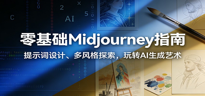 零基础Midjourney指南：提示词设计、多风格探索，玩转AI生成艺术-资源站