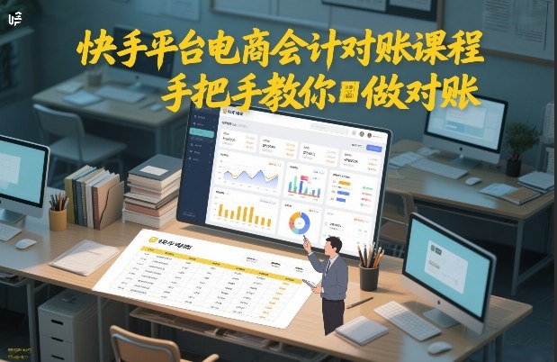 快手平台电商会计对账课程，手把手教你做对账-资源站