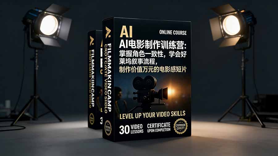 AI电影制作训练营：掌握角色一致性，学会好莱坞叙事流程，制作价值万元的电影感短片-资源站