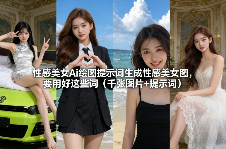 性感美女Ai绘图提示词生成性感美女图，要用好这些词(千张图片+提示词)-资源站