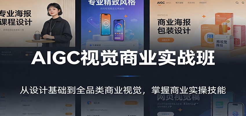 AIGC视觉商业实战班：从设计基础到全品类商业视觉，掌握商业实操技能-资源站