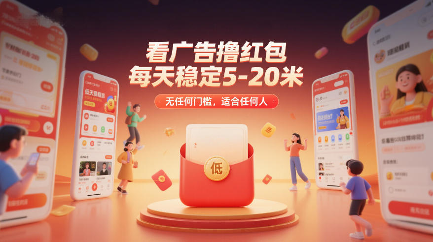 看广告撸红包,每天稳定5-20米,无任何门槛,适合任何人-资源站