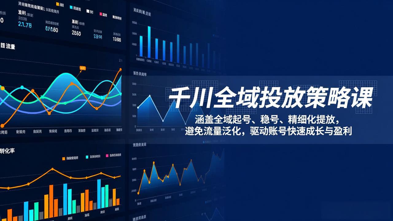 千川全域投放策略课:涵盖全域起号、稳号、精细化投放,避免流量泛化,驱动账号快速成长与盈利-资源站