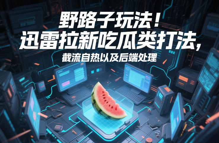 野路子玩法!迅雷拉新吃瓜类打法,截流自热以及后端处理-资源站