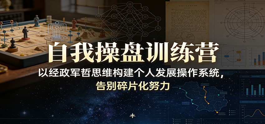 自我操盘训练营:以经政军哲思维构建个人发展操作系统,告别碎片化努力-资源站
