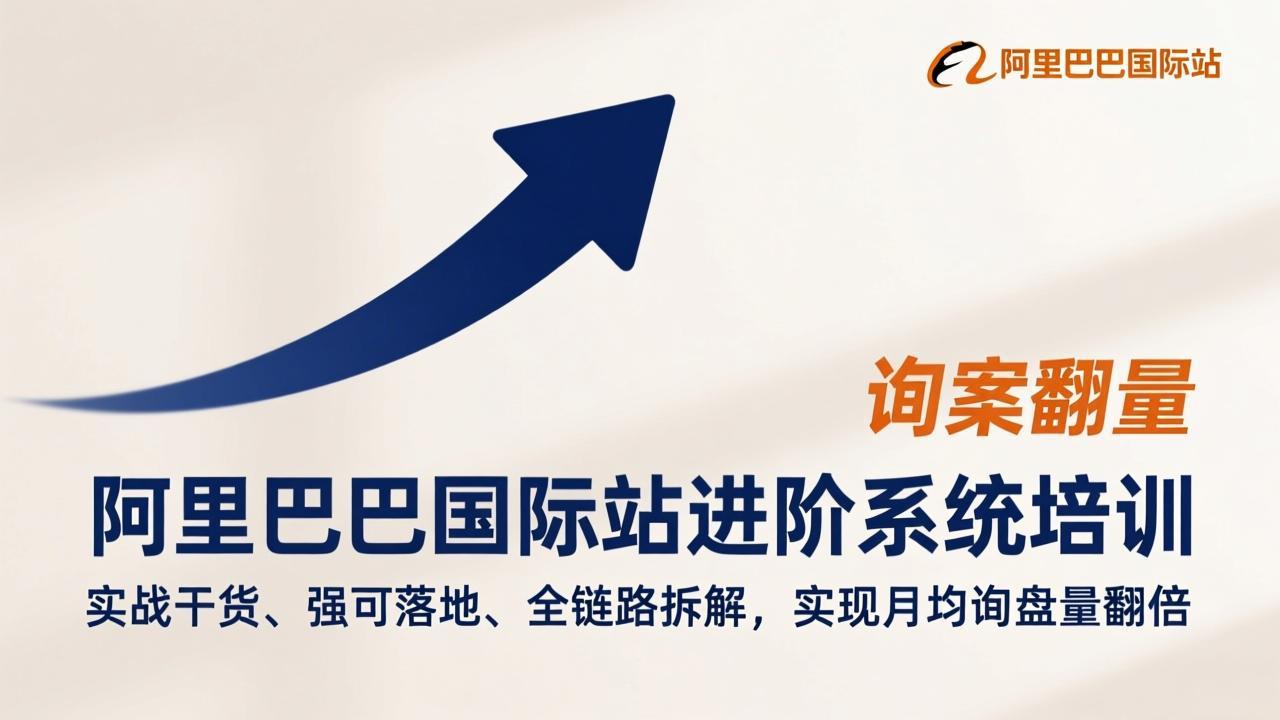 阿里巴巴国际站进阶系统培训，实战干货、强可落地、全链路拆解，实现月均询盘量翻倍-资源站