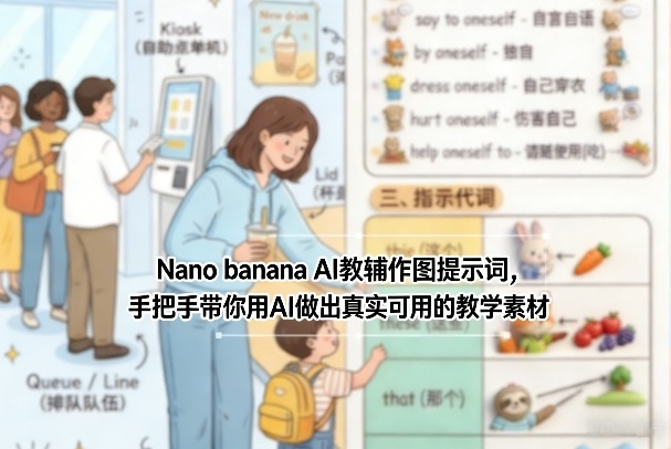 Nano banana AI教辅作图提示词，手把手带你用AI做出真实可用的教学素材-资源站