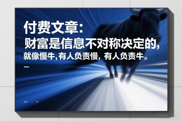 付费文章:财富是信息不对称决定的,就像慢牛,有人负责慢,有人负责牛-资源站
