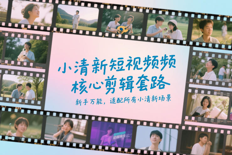 小清新短视频核心剪辑套路，新手万能，适配所有小清新场景-资源站