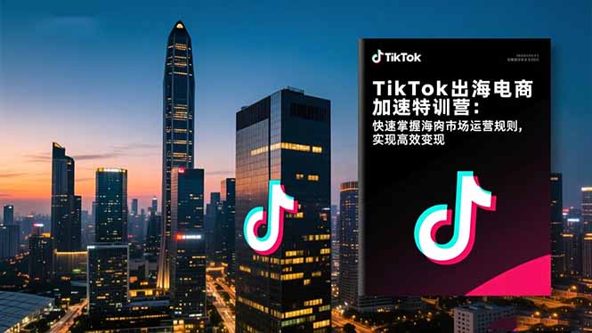 TikTok出海电商加速特训营-更新：快速掌握海外市场运营规则，实现高效变现-资源站