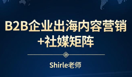 shirle老师·B2B企业出海内容营销+社媒矩阵-资源站