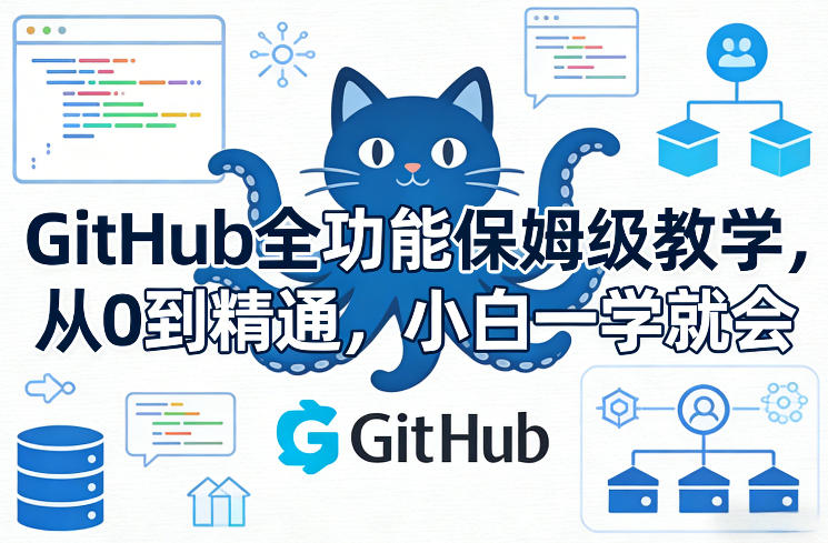 GitHub全功能保姆级教学，从0到精通，小白一学就会-资源站