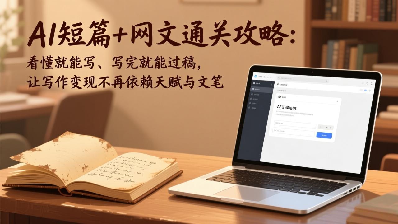 AI短篇+网文通关攻略：看懂就能写、写完就能过稿，让写作变现不再依赖天赋与文笔-资源站