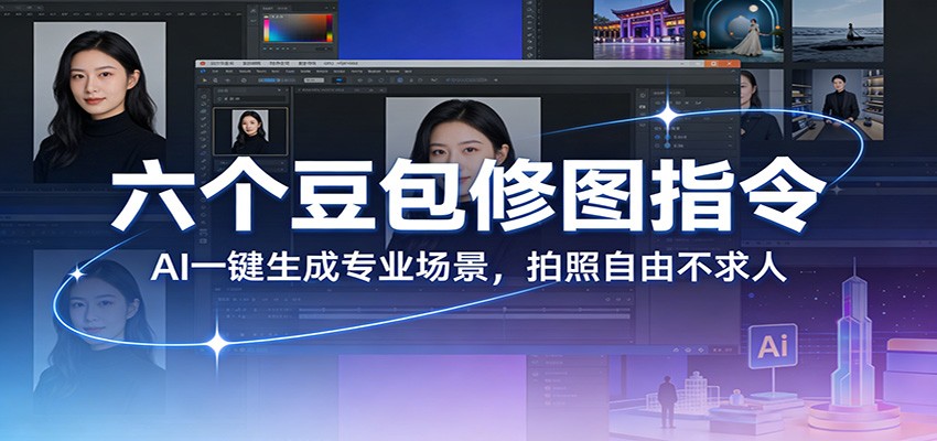 六个豆包修图指令：AI 一键生成专业场景，拍照自由不求人-资源站