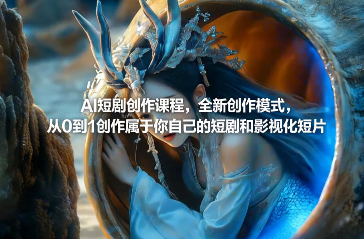 AI短剧创作课程，全新创作模式，从0到1创作属于你自己的短剧和影视化短片-资源站
