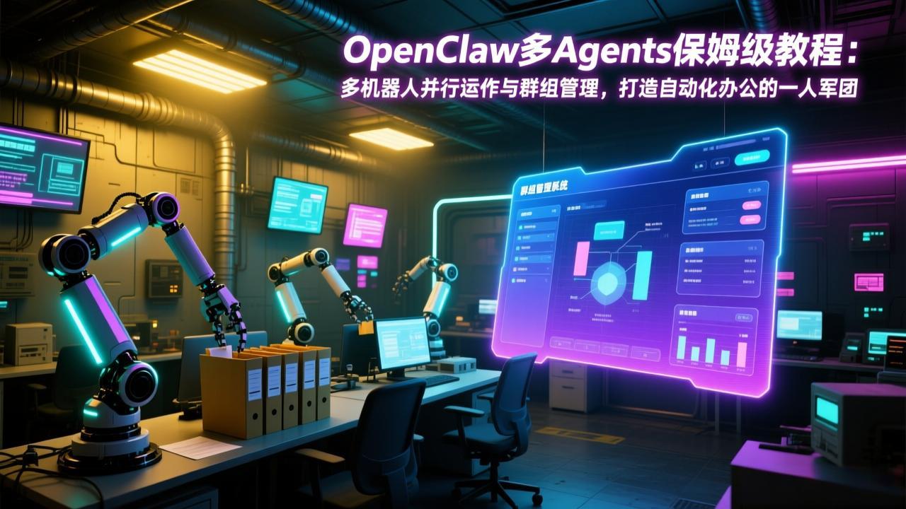 OpenClaw多Agents保姆级教程：多机器人并行运作与群组管理，打造自动化办公的一人军团-资源站