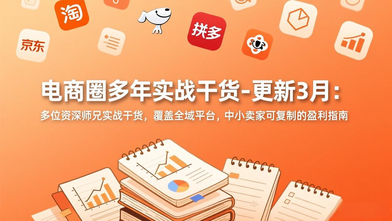 电商圈多年实战干货-更新3月：多位资深师兄实战干货，覆盖全域平台，中小卖家可复制的盈利指南-资源站