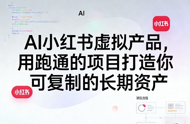 AI小红书虚拟产品，用跑通的项目打造你可复制的长期资产-资源站