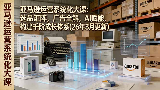 亚马逊运营系统化大课：选品矩阵，广告全解，AI赋能，构建千阶成长体系(26年3月更新-资源站