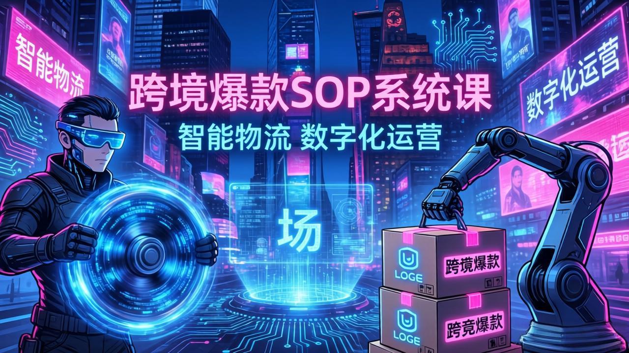 跨境爆款SOP系统课，“内容飞轮+精准投放+AI自动化”为核心，拆解“人×货×场”黄金公式-资源站