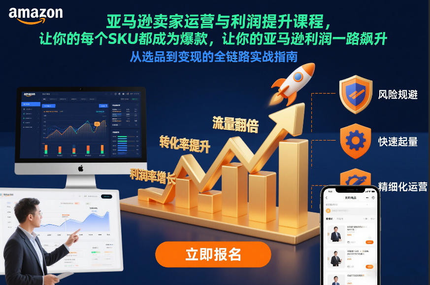 亚马逊卖家运营与利润提升课程,让你的每个SKU都成为爆款,让你的亚马逊利润一路飙升(更新26年3月)-资源站