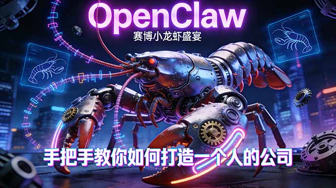 OpenClaw，小龙虾-从产品到爆款的成长之路，手把手教你如何打造一个人的公司-资源站