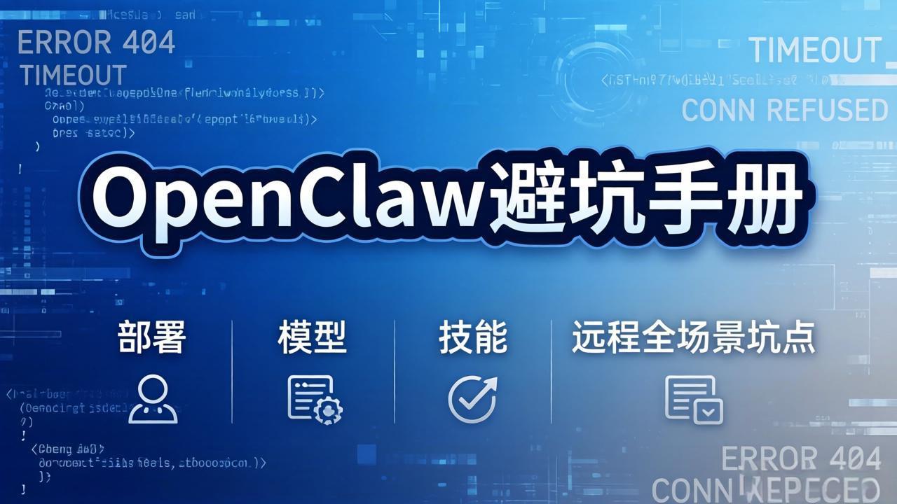 OpenClaw避坑手册：部署+模型+技能+远程全场景坑点，一次性给你说全，少走弯路-资源站