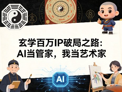 玄学百万IP破局之路：AI当管家，我当艺术家-资源站
