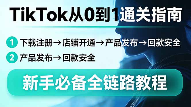 TikTok从0到1通关指南：下载注册→店铺开通→产品发布→回款安全，新手必备全链路教程-资源站