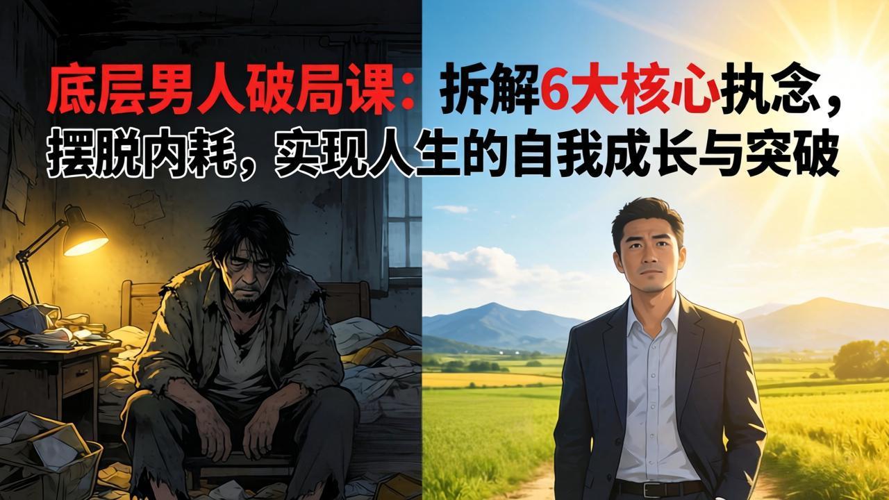 付费文章：底层男人破局课：拆解 6 大核心执念，摆脱内耗，实现人生的自我成长与突破-资源站